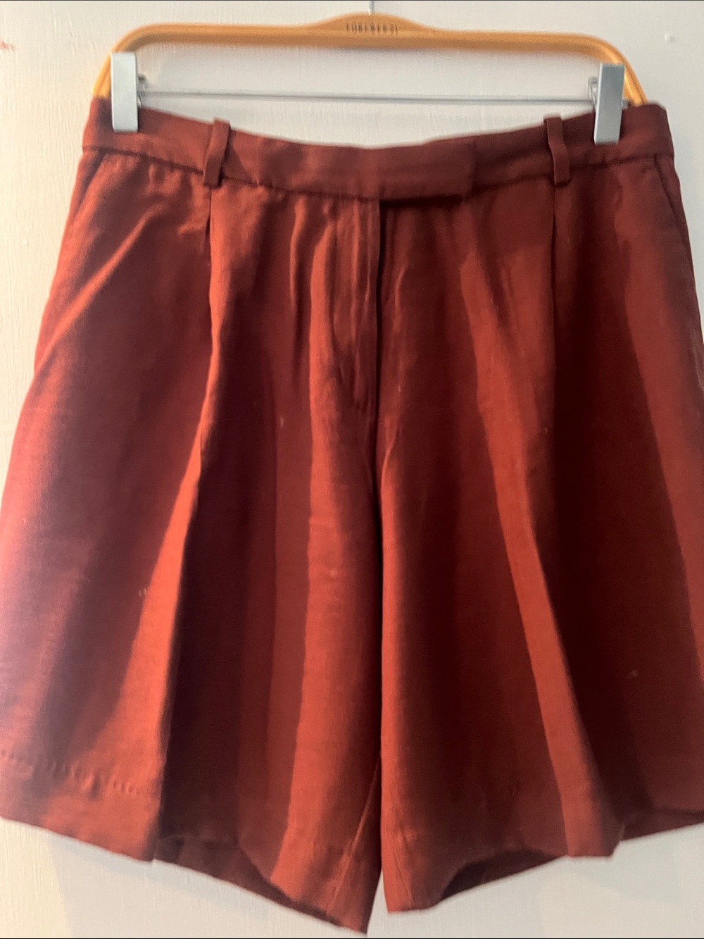 H&M Rust Orange Tailored Bermuda Shorts